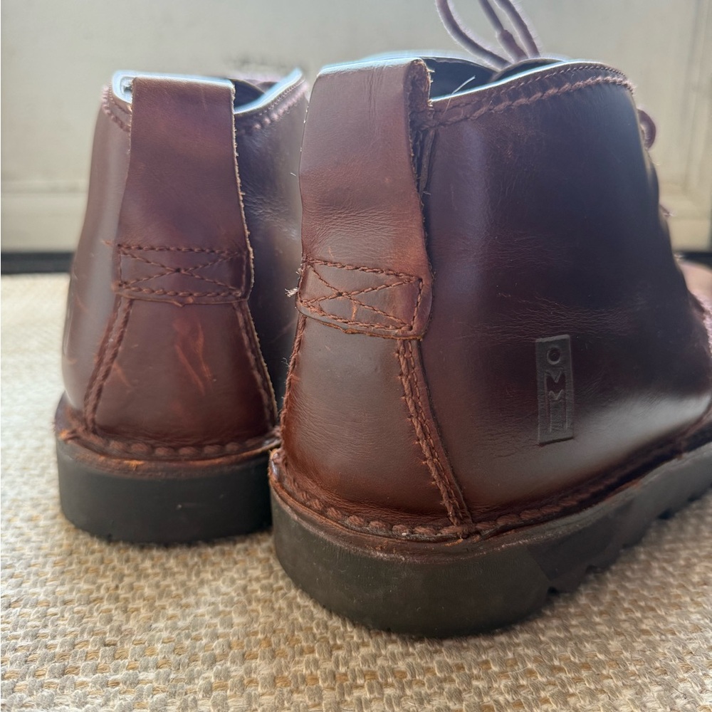 Mozo Brown Leather Men’s Chukka Boots, Nonslip Hard Toe Work Boot - Picture 7 of 12